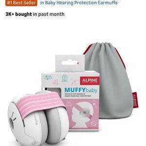 Alpine Muffy Baby Earmuffs - Pink and White